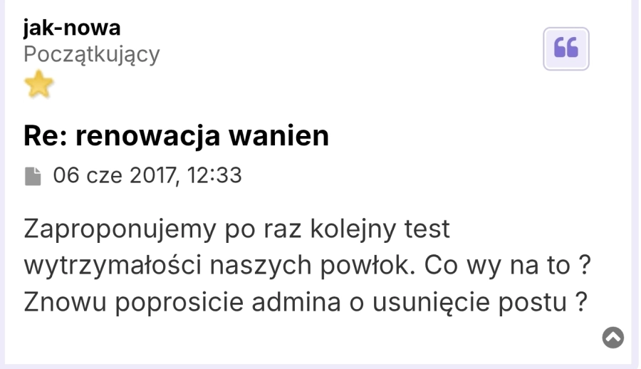 Zaproszenia konkurencji na testy wytrzymałości powłok - forum z 2017 roku